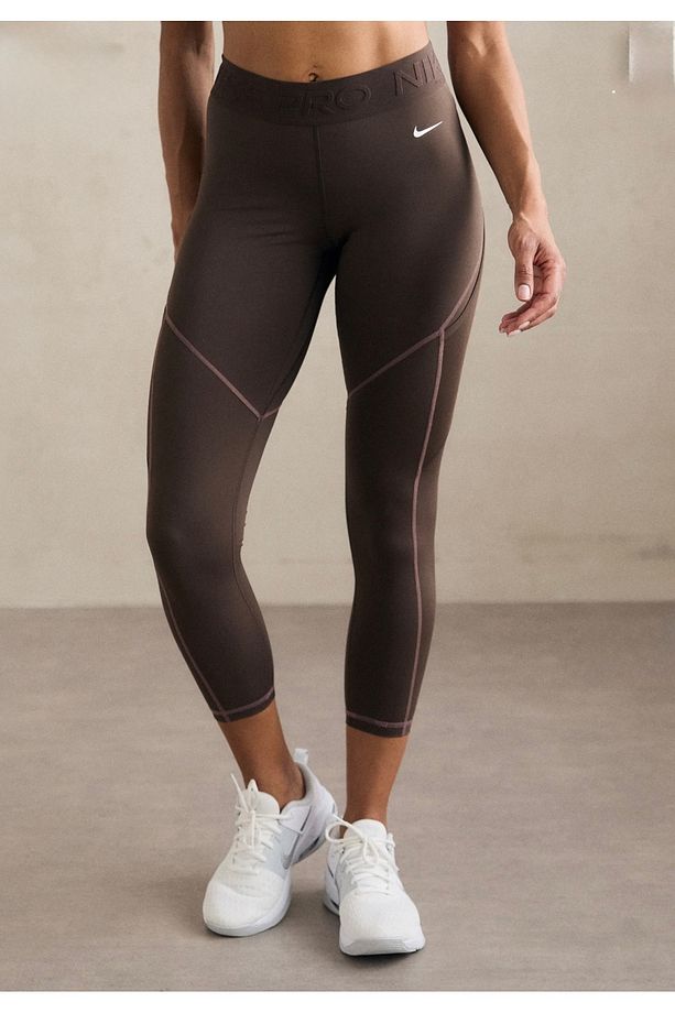 Pro Dri-FIT Mid-Rise 7/8 Tight Novelty Kahverengi Kadın Tayt - 1