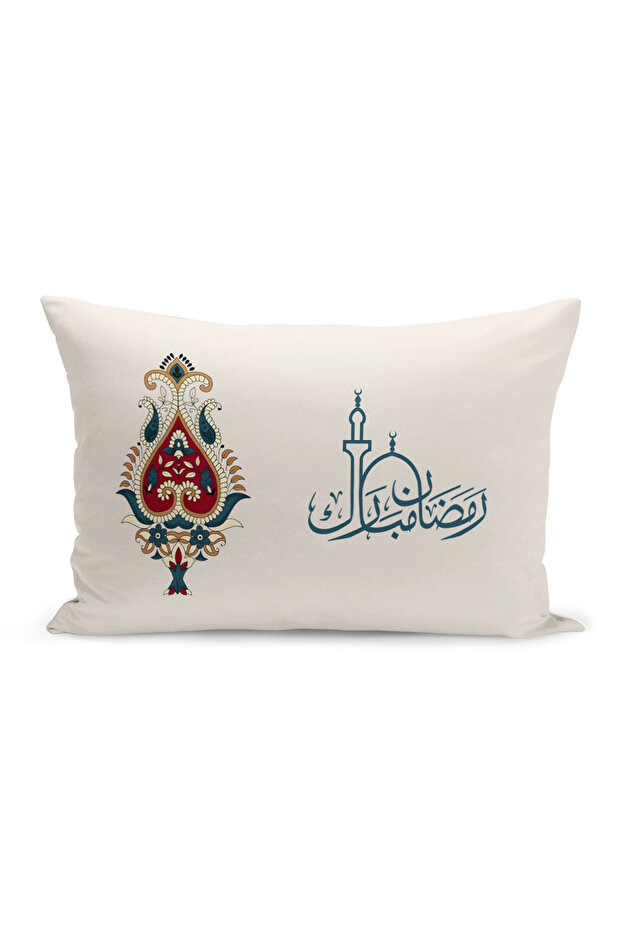 غطاء وسادة مطبوع رقميًا مزدوج الجوانب من سلسلة رمضان (غطاء سرير رمضان)