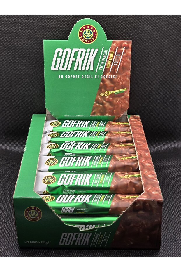Kahve Dünyası Gofrik 24 Adet Sütlü Antep Fıstıklı Çikolata 33 Gr.
