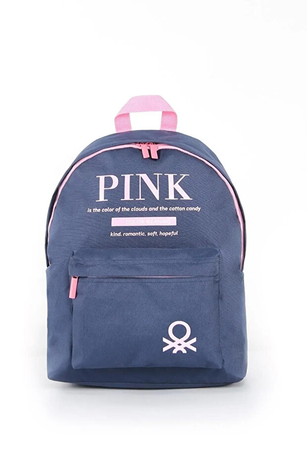 "Pink" School Backpack Navy Blue / 03817