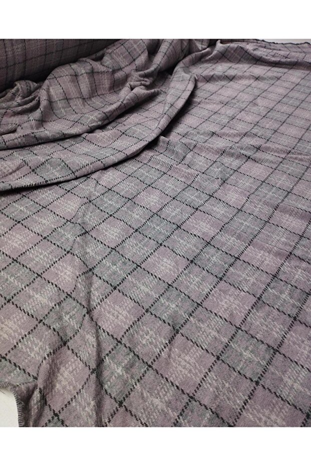 Lila Gri Renklerde Jakarlı Örme En: 150 - 4