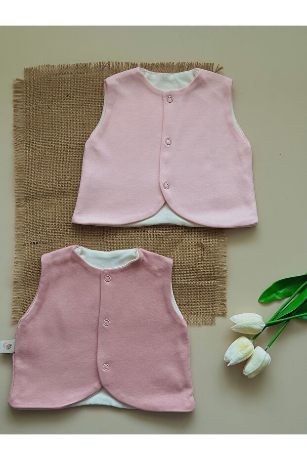 Dusty Rose and Pink 2-Piece Vest Set