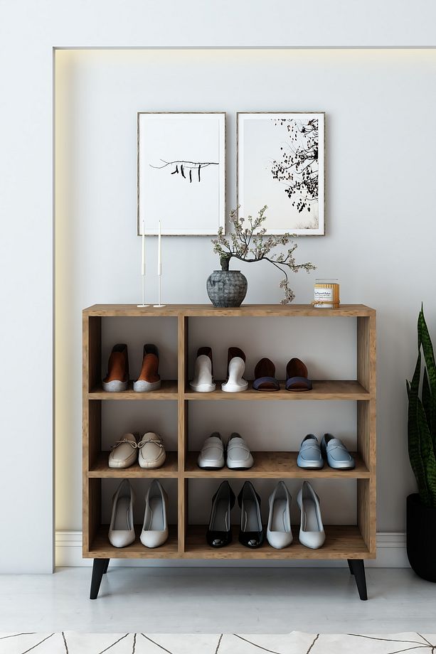 izco Design 3 kapaklı raflı ayakkabılık-çok amaçlı dolap - 3