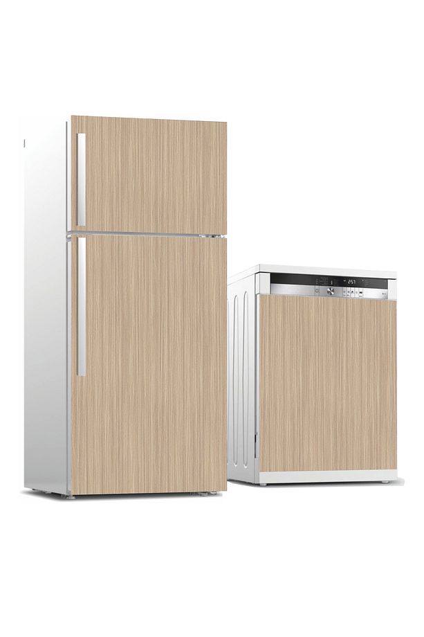 Buzdolabı Ve Bulaşık Makinası Kapağı Kaplama Sticker - Kapak Folyo Desen Kaplama - Ahşap Desen - 1