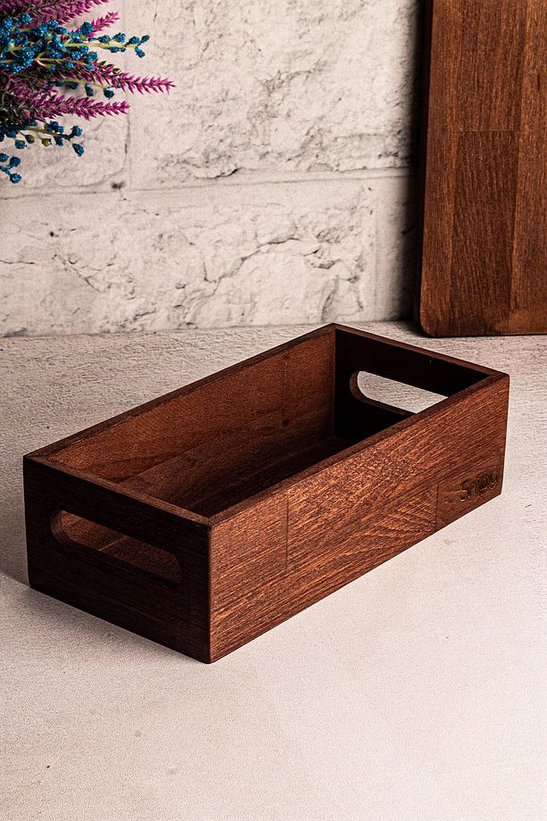 Bready - Ekmek Sepeti Kulplu Ekmeklik Sandık Kutusu 24,5 x 12 x 7cm - 1