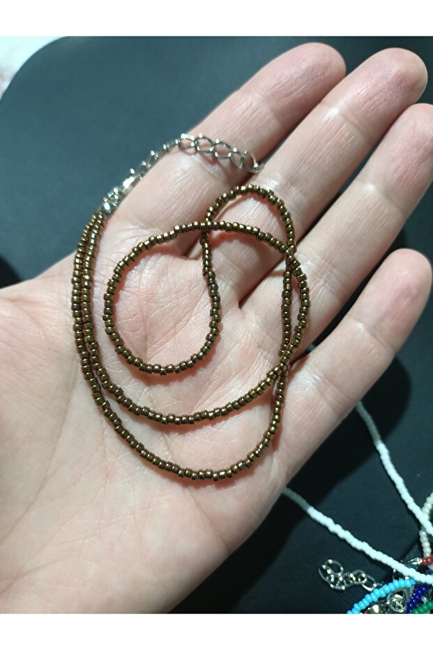 Elegant Handmade Necklace with Sand Beads