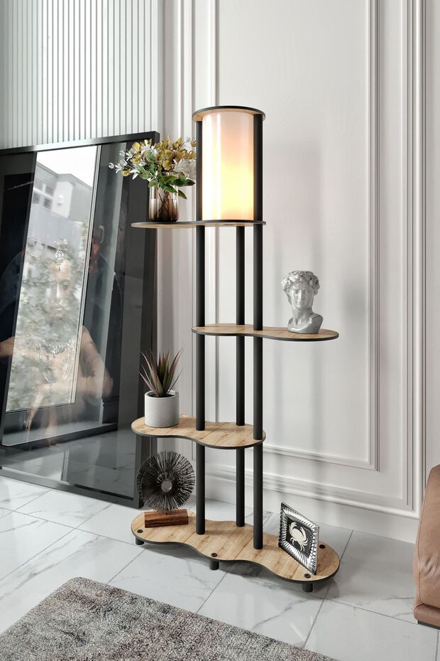 YENİ TRAVERS RAFLI LAMBADER SAFİR MEŞE - 1