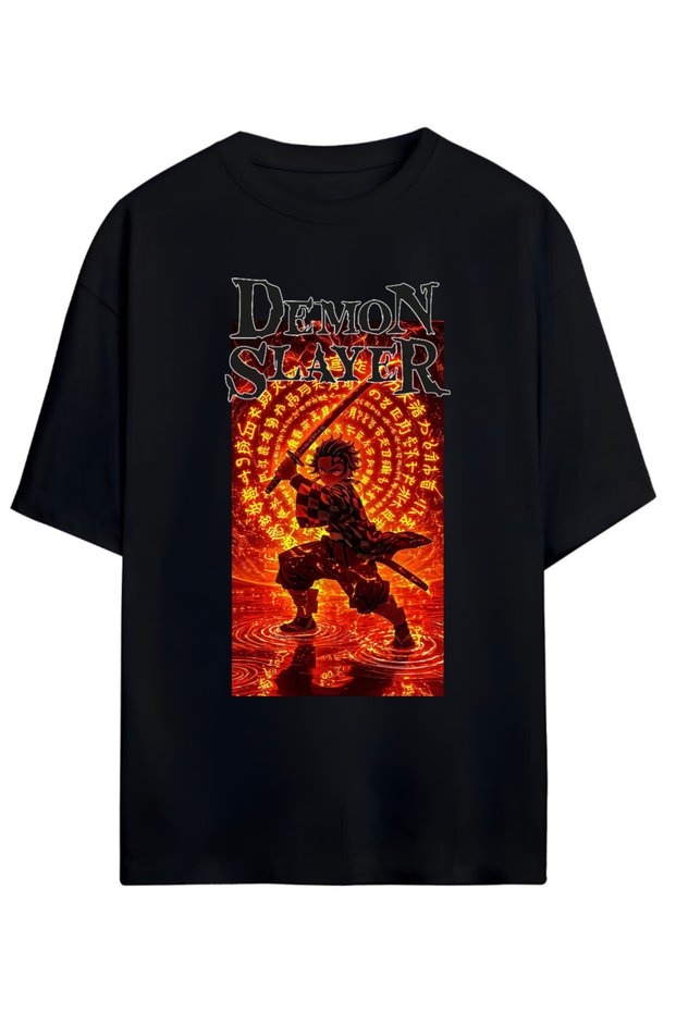 Demon Slayer Design Unisex Oversize Cotton Tshirt