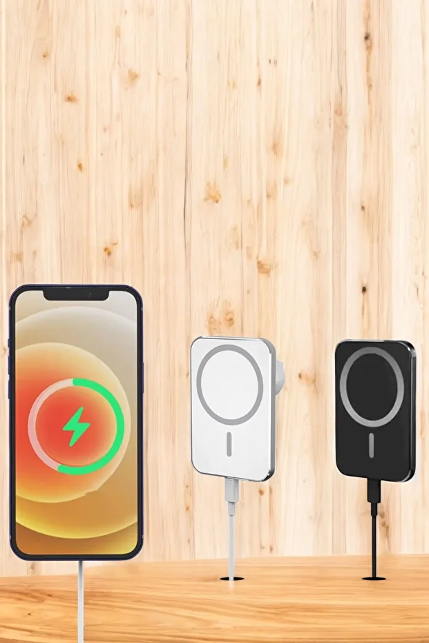 İOS Uyumlu Manyetik Tasarım Magsafe İphone 12/13/14/15 araç şarjı - 5