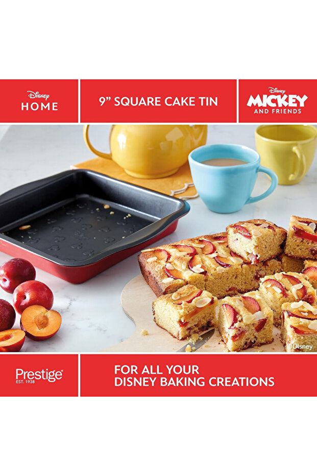 قالب كيك مربع من مجموعة X DISNEY BAKEWARE مقاس 9 بوصات - 5