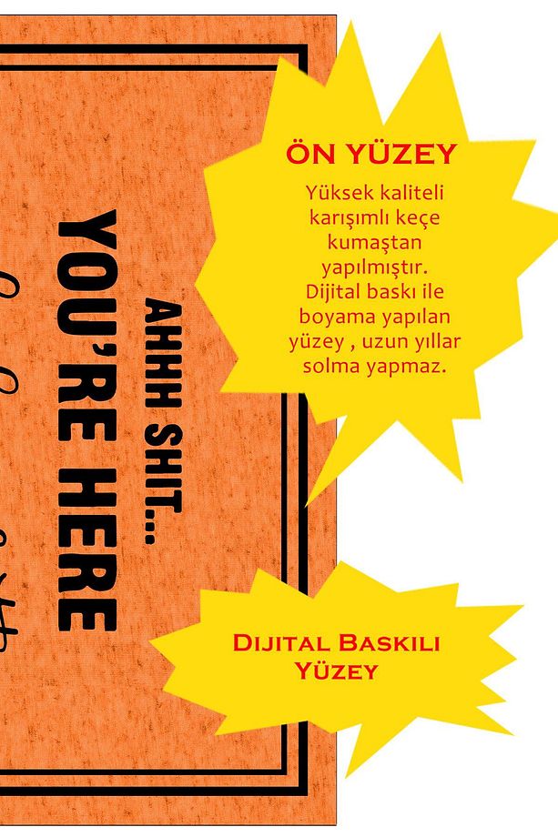 Hoşgeldiniz Hasır Desenli Dekoratif Kapı Önü Paspası 45x70 - 3