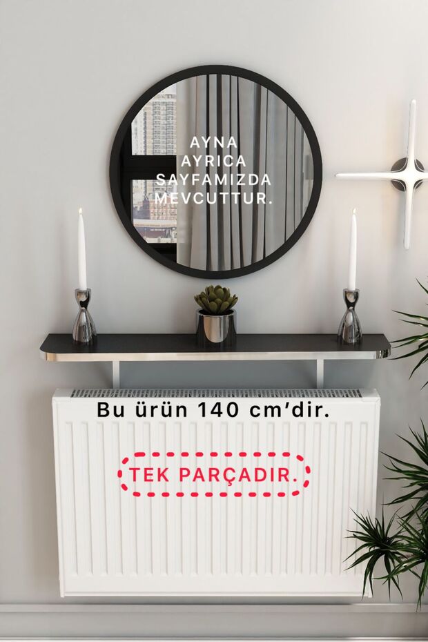 Petek Üstü Tak Çıkar , Uçan Raf & Dresuar Duvar Montajsız Oval Kesim 140 Cm - 1