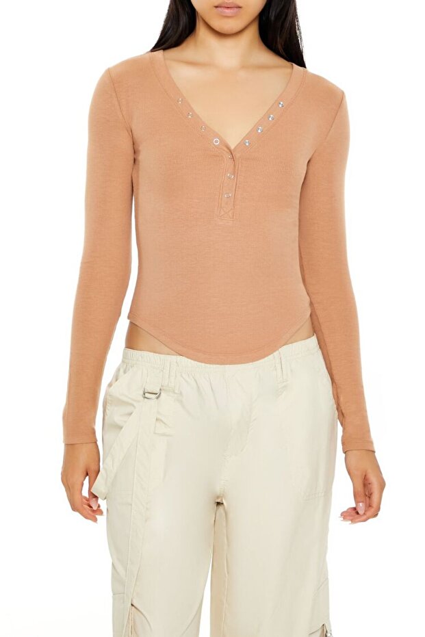 Derin V Yaka Bluz - 1