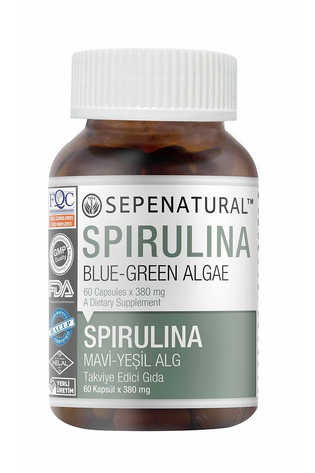Spirulina 60 Kapsül Siprulina Yosun Hapı - 1