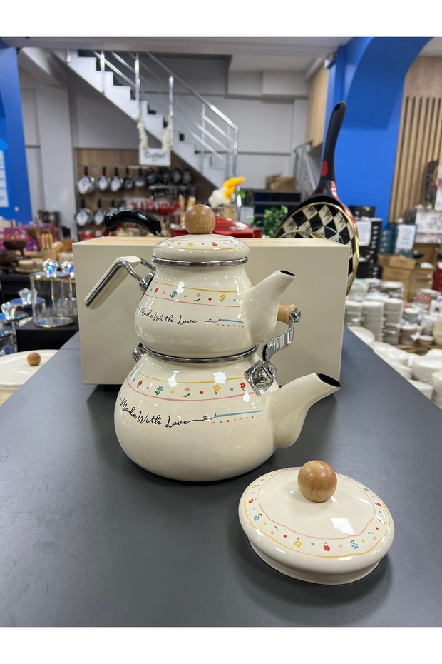 Made with Love Enamel Teapot Set