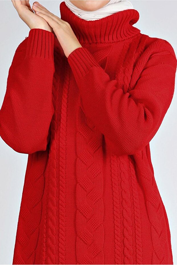 Örgü Detaylı Triko Tunik 43135 - 4