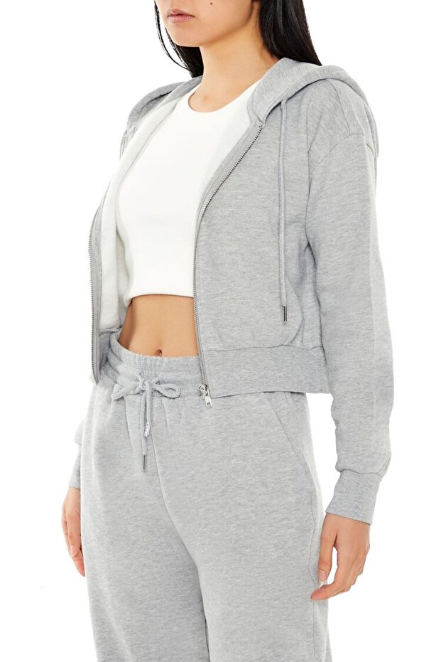 Fermuarlı Sweatshirt - 1