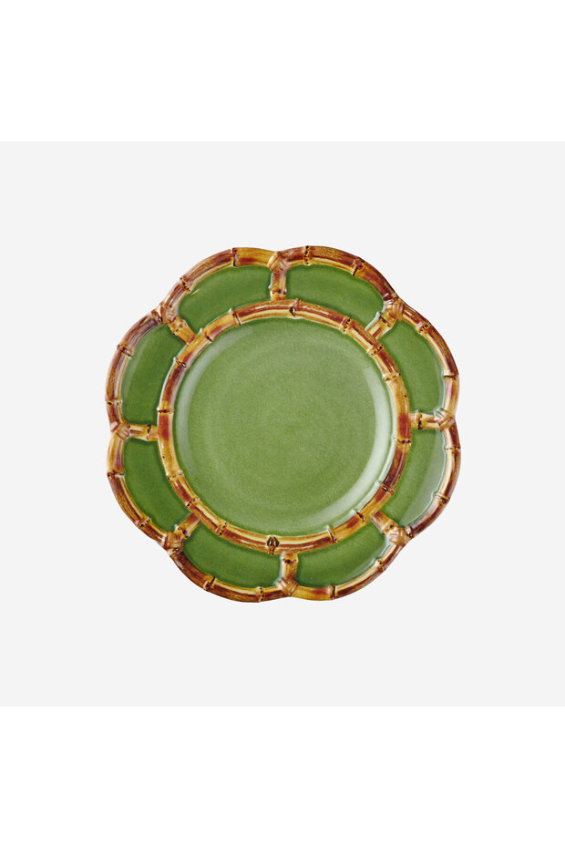 Bamboo Green Melamine Breakfast Plate 23 Cm