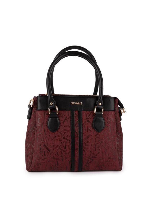 Elvin Burgundy Written Shoulder and Hand Bag