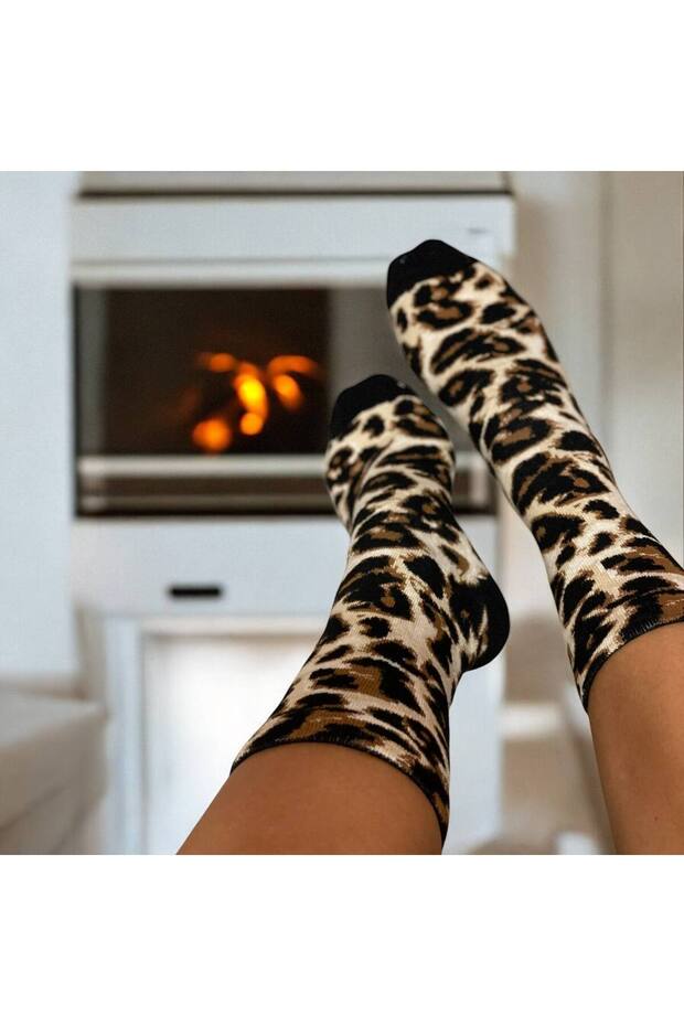 Leopar Çorap Bambu Hediyelik - 4