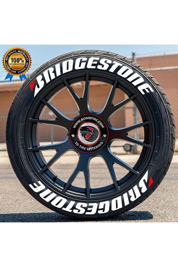 Bridgestone Tire Lettering 4 Pieces Car Motorcycle Tire Sticker Emblem Label Bombtire®