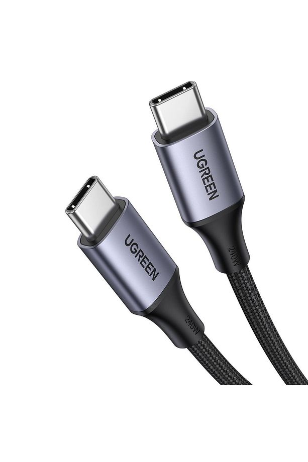 Usb-c 240w Örgülü Hızlı Şarj Kablosu, 1 Metre, Siyah - 15311 - 1