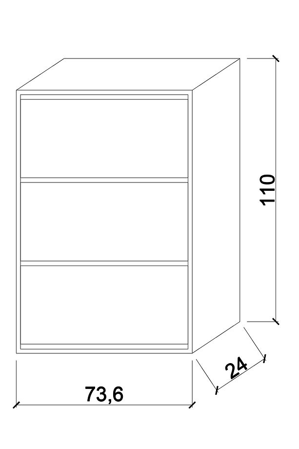 Düşer Kapak Ayakkabılık 3 Bölmeli Ayakkabılık - 6