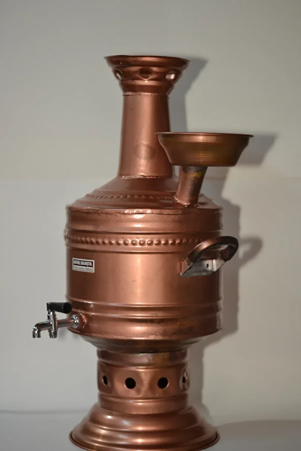 Kırmızı Bakır El Yapımı Semaver - 2