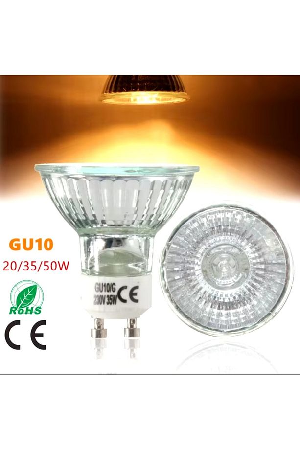 50w Gu10 Duylu Dimmerlenebilir Sarı Işık Klasik Çanak Spot Ampul Halogen Lamp 220 Volt Ile Çalışır - 4