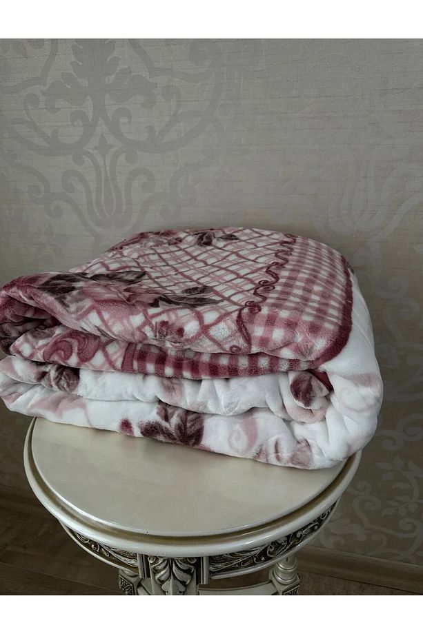 Polyester Tek Kişilik Gül Kurusu Battaniye - 3