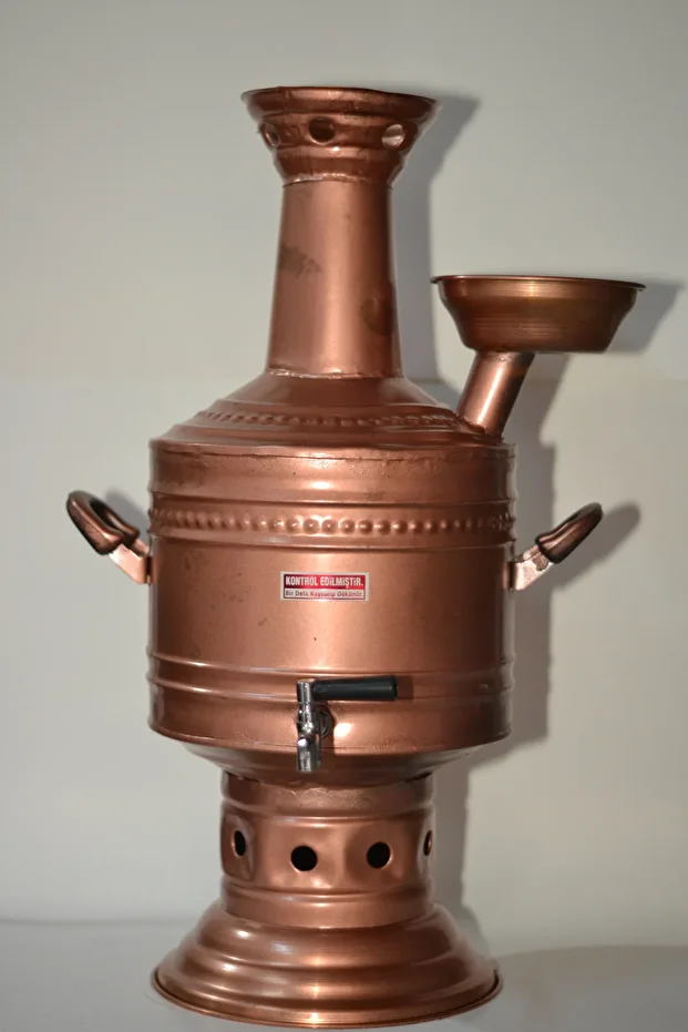 Kırmızı Bakır El Yapımı Semaver - 1