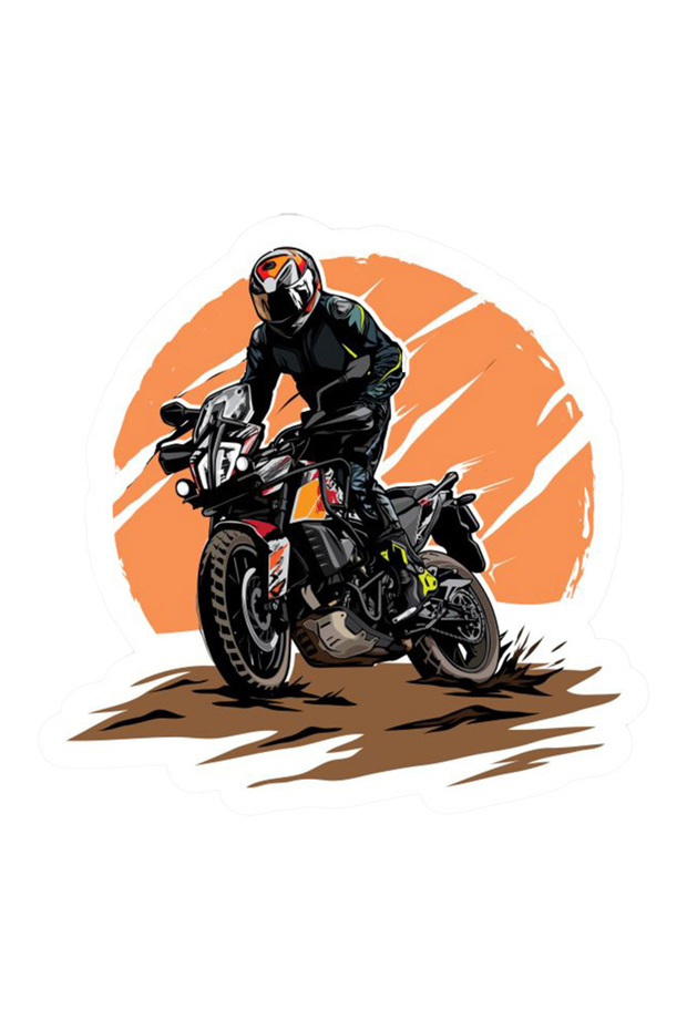 13X13 cm Moto Crosscu Car and Motor Bike Helmet and Laptop Glass Sticker