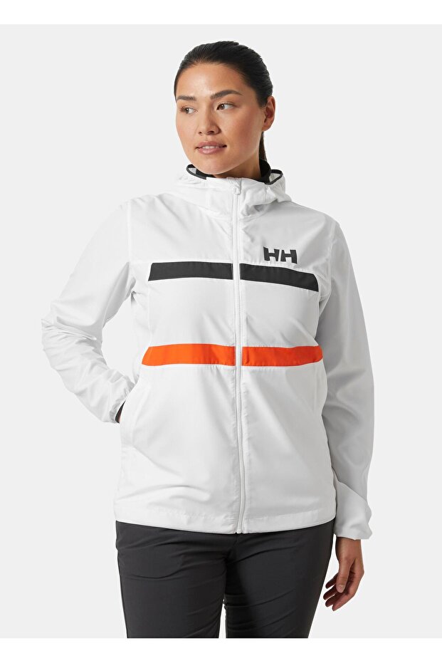 W Salt Stripe Windbreaker Women's Windbreaker Coat Hha.34455