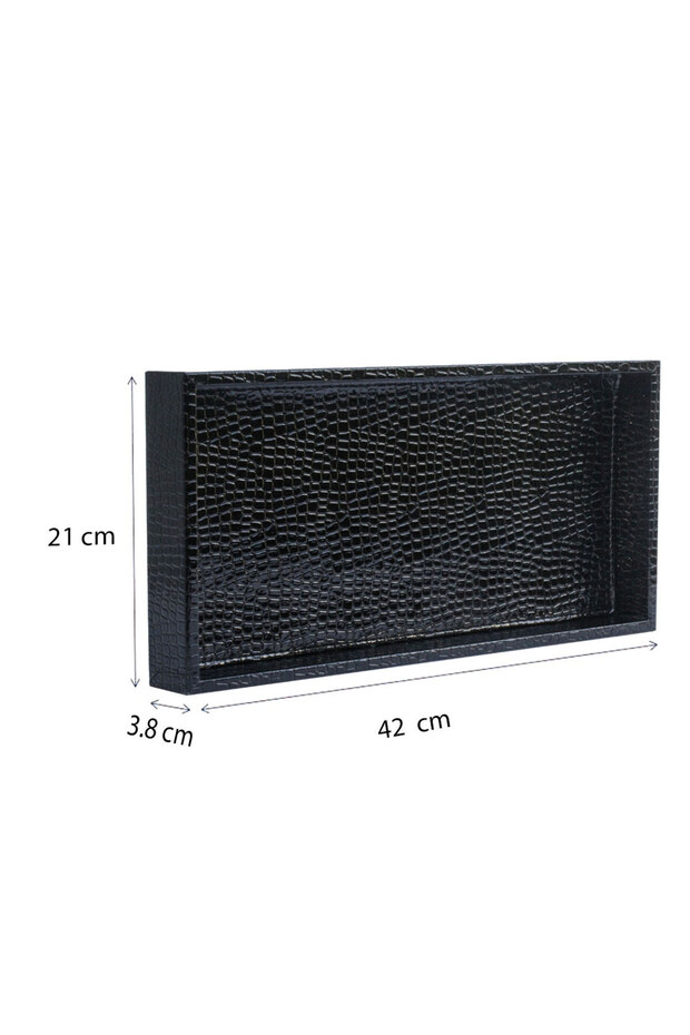 Shiny Crocodile Black-Large - 4