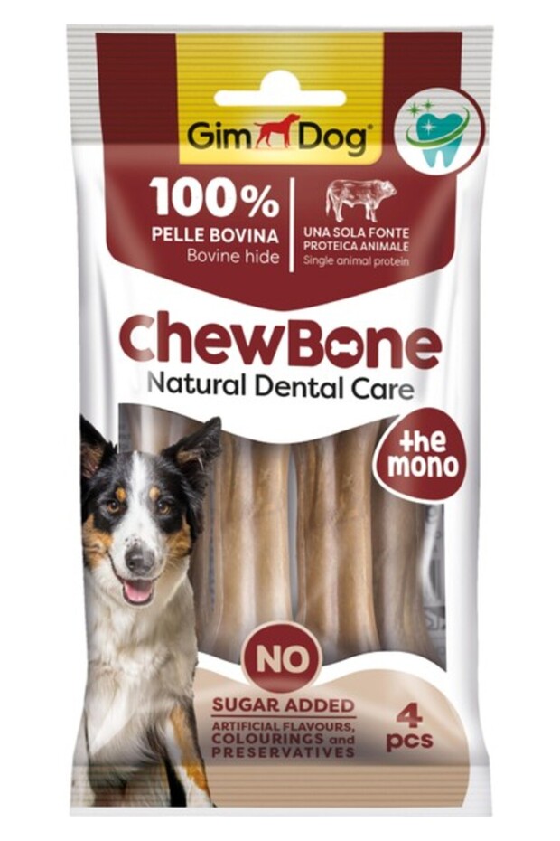 Chew Bones Press Köpek Çiğneme Kemiği 3,5 80 gr 4'lü Naturel - 1