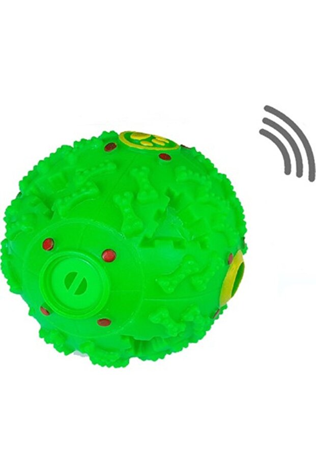 Plastic Hard Ball for Dogs Gumi Sound 12 Cm-Green