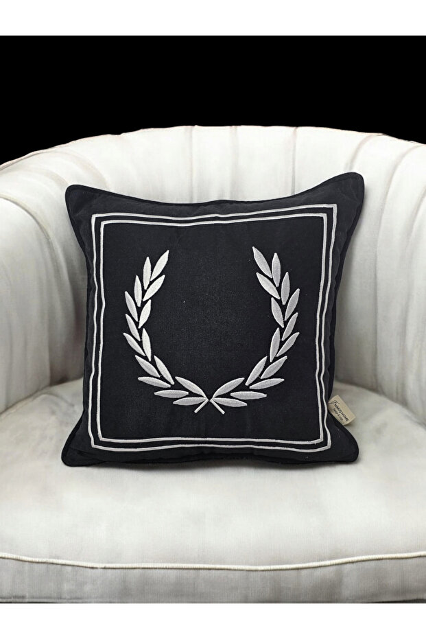 Embroidered Embroidered Spike Pattern Throw Pillow Cover 42X42 cm