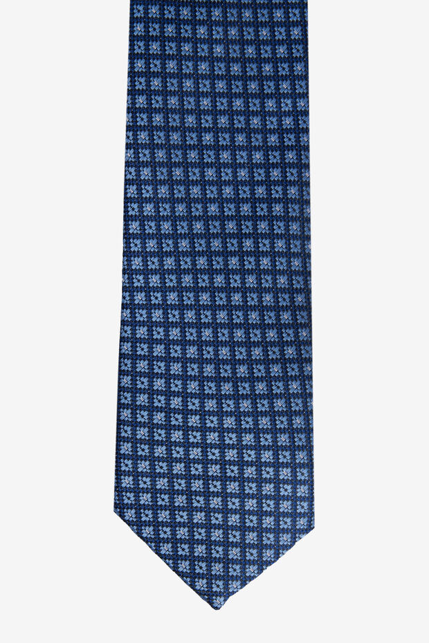 Men's Blue Patterned Tie - 2