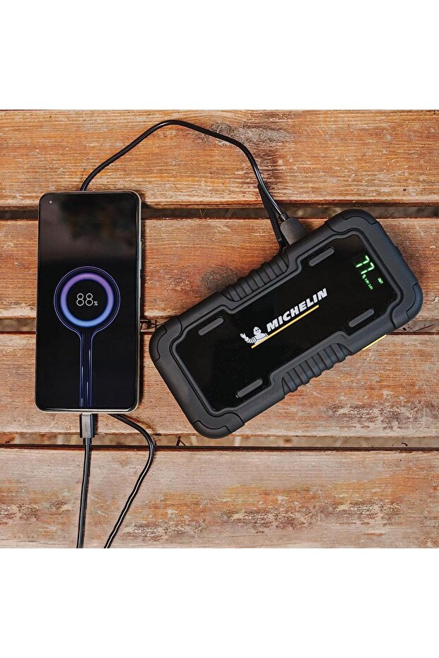 MJS80 12Volt 1000Amp Lityum Polimer Akü Takviye + Powerbank + Led Lamba - 1