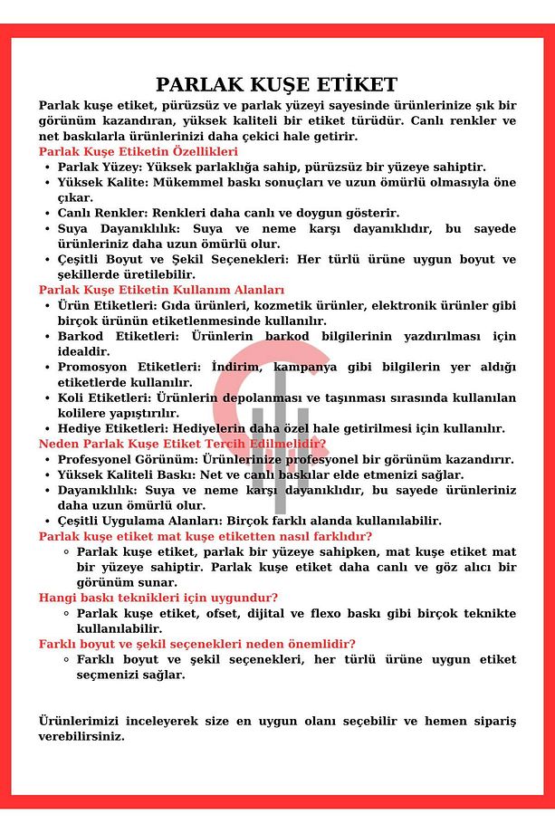 Adestor 25 Adet Yapışkanlı Etiket Parlak Kuşe A4 Ebat - 3