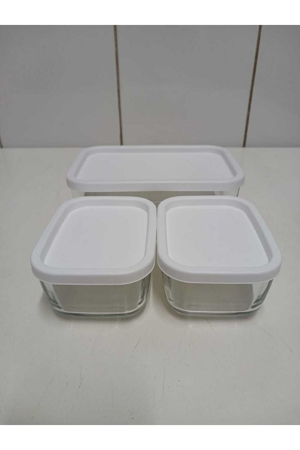 FEYZADE Cube Saklama Kabı (1170 cc X 1 ADET) - (405cc x 2 ADET) BEYAZ KAPAKLI (CUB-238 CUB-235) - 1