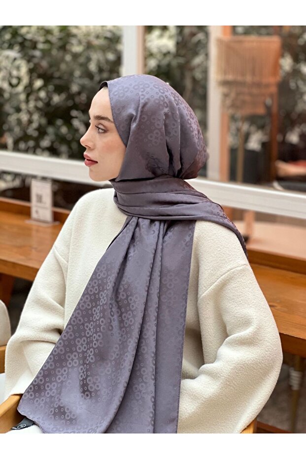 شال بنمط الفقاعات من سلسلة الجاكار الحريرية - 3