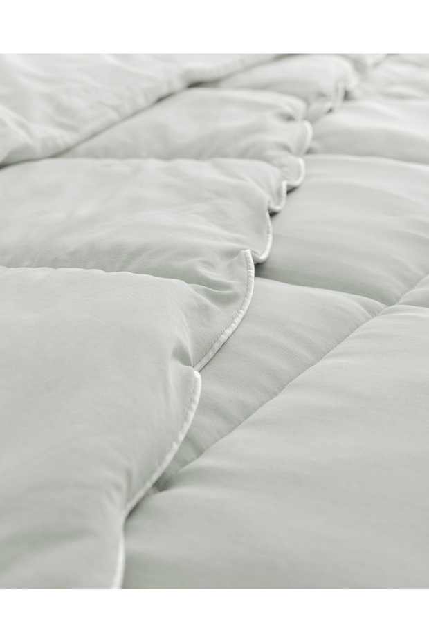 İlus Çift Kişilik Bambu Comforter Set - Mint Yeşili - 4