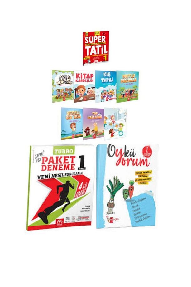 1.Sınıf Süper Yarıyıl Tatil Seti Ve Turbo Paket Deneme Yeni Nesil Sorularla + Öykü Yorum - 2