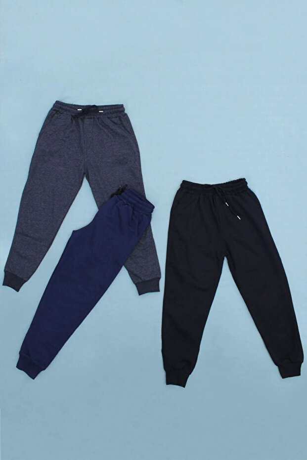 3-Piece Straight Boy's Double Pocket Sweatpants