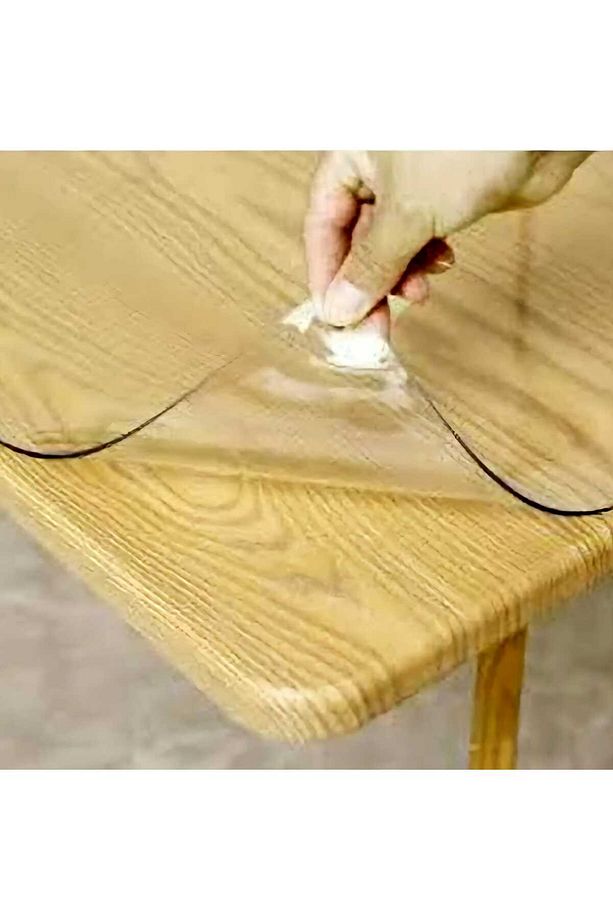 1.2 mm KALINLIK 70 cm en Şeffaf  Kalın PVS Masa Koruyucu Mika Masa Örtüsü - 3