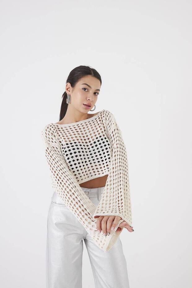 Ajurlu Crop Triko T1564-b6 - 2