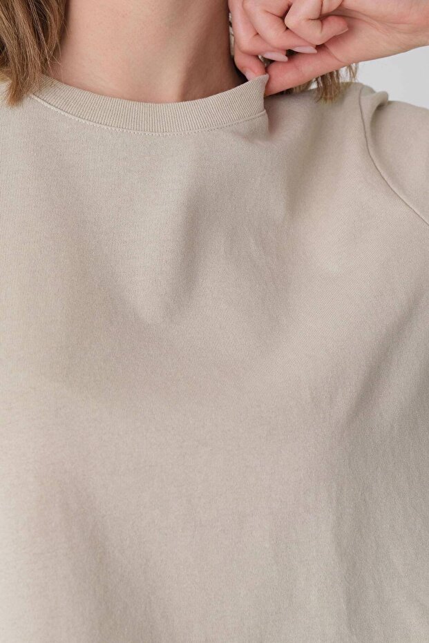 Bisiklet Yaka Basic T-shirt P1002-E8 - 3