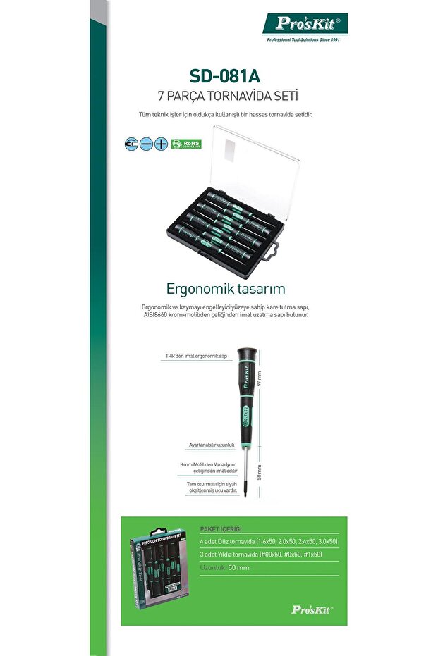 Sd-081a 7 Parça Tornavida Seti - 6