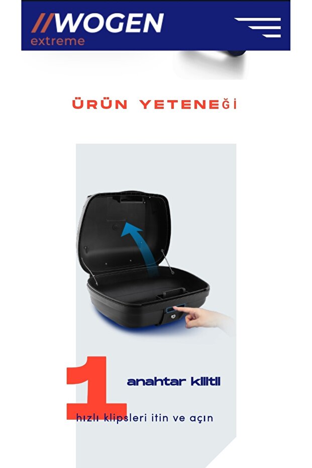 52 LT BASİC BEYAZ TOPCASE (ARKA ÇANTA) - 2